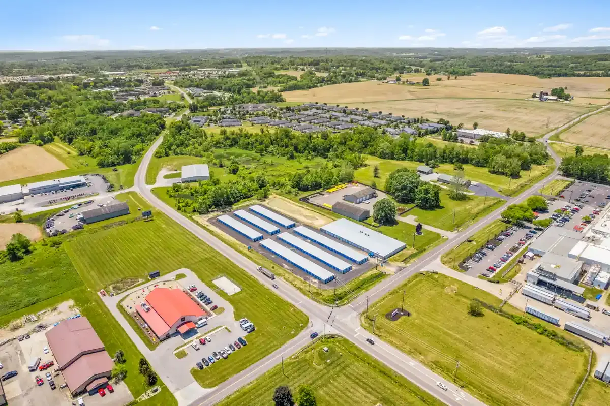 drone view of the storage mall zanesville facility 